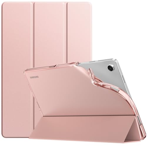 TiMOVO Cover per Samsung Galaxy Tab A9+/A9 Plus 11' 2023 SM-X210/X216/X218, Cover Posteriore Sottile e Morbido in TPU Traslucido, Risveglio/Sonno Automatico, Oro Rosa