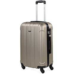 Tarin Maletas ITACA - Maletas Medianas - Maleta Mediana 4 Ruedas, Maleta Viaje Mediana, Maletas De Viaje, Maleta Mediana. Maletas de Viaje Grandes 23 Kilos. Candado con combinacion 771160, Champagne