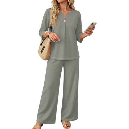 Shiketong - Shiketong Women's 2 Piece Notch V Neck Lounge Set Fall Sweatsuits - Best Deal on Amazon