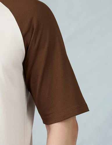 Image of Amazon Brand - Symbol Men Ragon Oversized Fit T-Shirt | Half Sleeves | Printed | Available in Plus Size