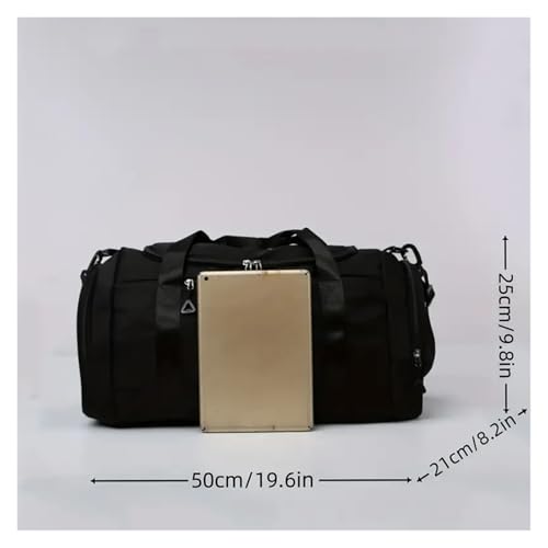 Traveling Bag Large Capacity Pure Cotton Canvas Leather Bags Retro Bag Sports Camping Backpack(Black)4