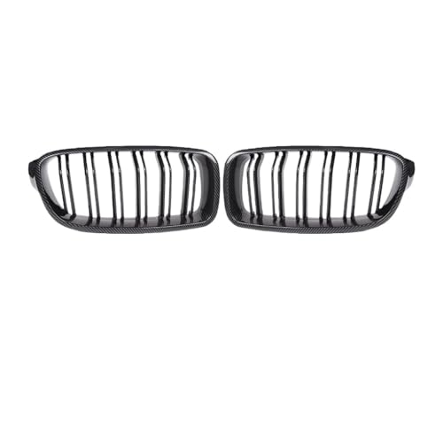 Parrilla de doble línea negra brillante con LED para coche Serie 3 F30 F35 de 2013 a 2019
