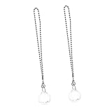 Housoutil 2 Piezas Colgante De Luz De Ventilador Colgante De Prisma De Bola De Cristal Ventilador De Techo De Diamantes Cadena De Tracción Ligera Decoración Del Hogar Único Luces Decorativas