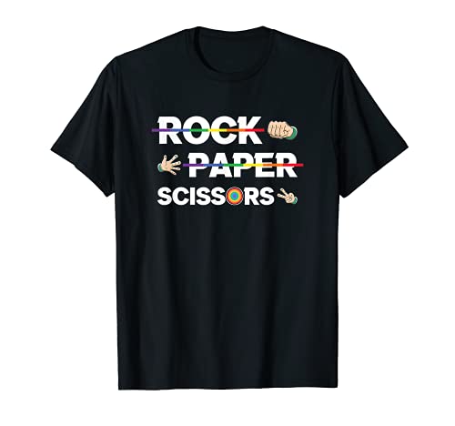 Queer LGBTQ+ Love Equality Bi Rock Paper Scissors Camiseta