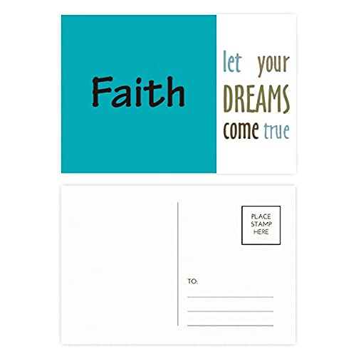 Tarjetas de agradecimiento Faith Word Dream Come True para expresar gratitud con inspiración