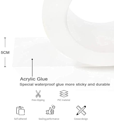 Image of window tape Transparent Acrylic Waterproof Self-Adhesive Caulk Tape | Multi-Purpose Sealing & Leakage Repair Tape for Kitchen Sink, Bathroom, Bathtub, Wall Gap Sealer (5 Meter)