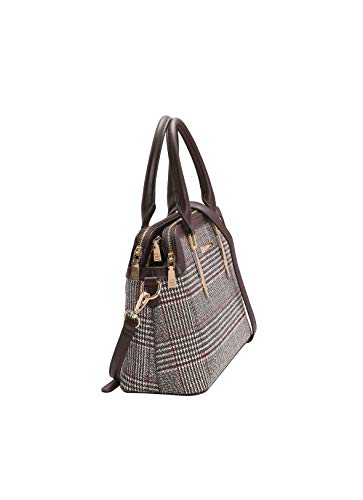 Bolsa Feminina Chenson Xadrez de Mão nude