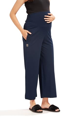 Image of AV2 Women High Rise Cotton Lycra Stretchable Relaxed Fit Maternity Pants | Maternity Yoga Pants | Maternity Trousers -5556