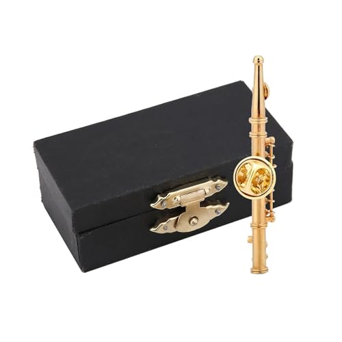 ミニ楽器飾り ミニフルート楽器模型飾り(Gold)