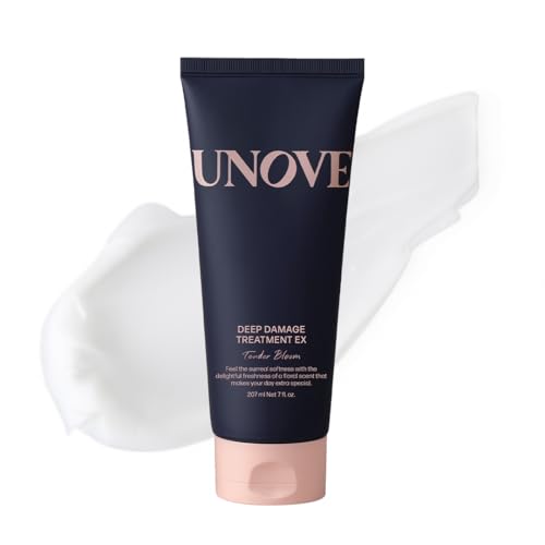 UNOVE Deep Damage Hair Treatment Mask Ex 207 ml/7fl.oz | Premium Nourishing Hair Mask | Conditioner for Dry Frizzy Damaged Hair with Keratin-PF | Strengthening & Hydrating