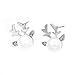 Produktbild Mingfa 1Paar Ohrringe Damen Weihnachten Rentier Geweih Ohrringe Perle Edelstein Ohrringe Diamant Ohrstecker für Mädchen Gr. 1 Paar Ohrringe, silber