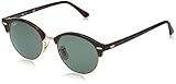 Protective case included Ray-Ban Unisex Clubround Sonnenbrille, Mehrfarbig (Gestell: Havana, Gläser: grün 990), Medium (Herstellergröße: 51)