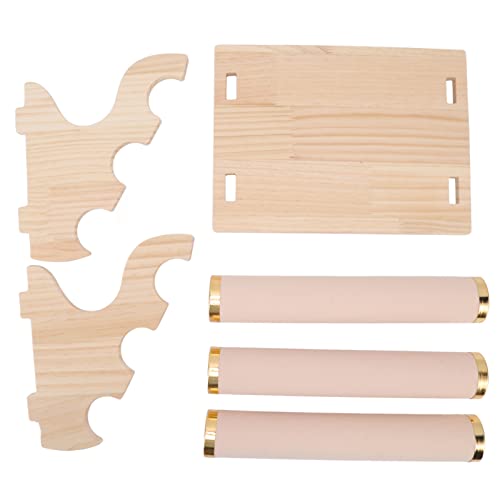 FSAKLPXOV Soporte Para Pulseras De 3 Niveles, Exhibidor De Joyería Con Bandeja De Madera Desmontable, Estante Acolchado Antiarrays Para Relojes Collares Y Brazaletes, Placa Inferior Estable (Rosada)