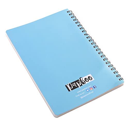 Image of Papboo A5 Handy, Easy to Carry,Dreams, Good Things Spiral Wiro Notebook : 100 GSM Natural Shade Paper, Dot Grid, 120 Pages, Journal, Diary, Gift