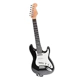 Hamwesh Kinder-E-Gitarre-Spielzeug, 120 W Mini-E-Gitarre, Musikinstrument mit Musikwiedergabe, Akkordmodus, Einstellbare Lautstärke für Kinder, Jungen und Mädchen (Black)