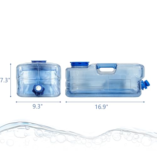 Contenedor de Agua de 4 Galones con Grifo, Cantimplora Portátil para Camping, sin Fugas, para Almacenamiento de Agua al Aire Libre miniatura 2