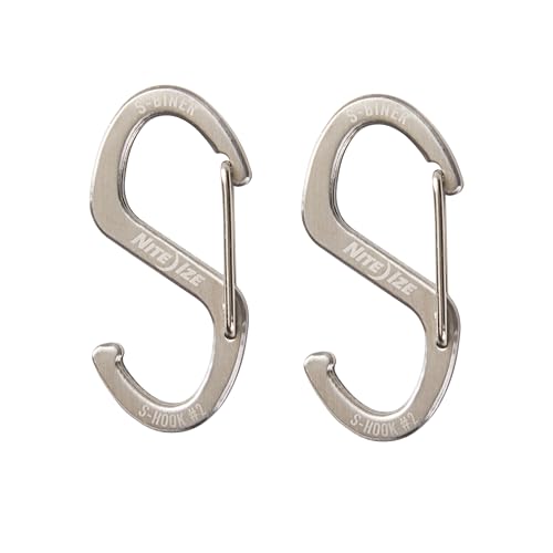 Nite Ize S-Biner Hook 'N Hold en Acier Inoxydable Premium Durable - 2