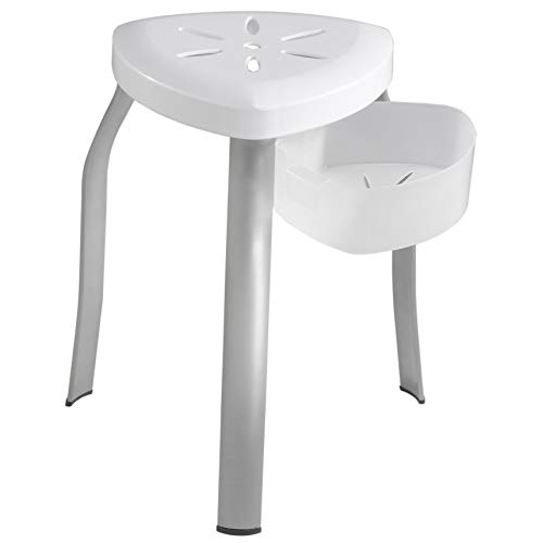 Drive Medical Diamond Small Shower Stool For Inside Shower, 18 X 18 X 18 Inch, White #TOP1