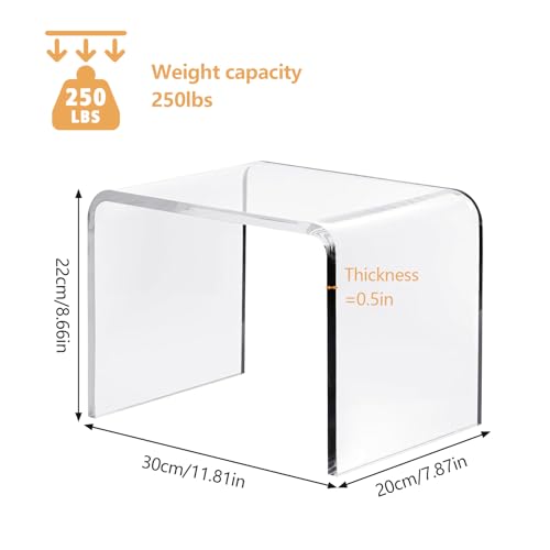 Table basse moderne en acrylique pour optimiser les petits espaces