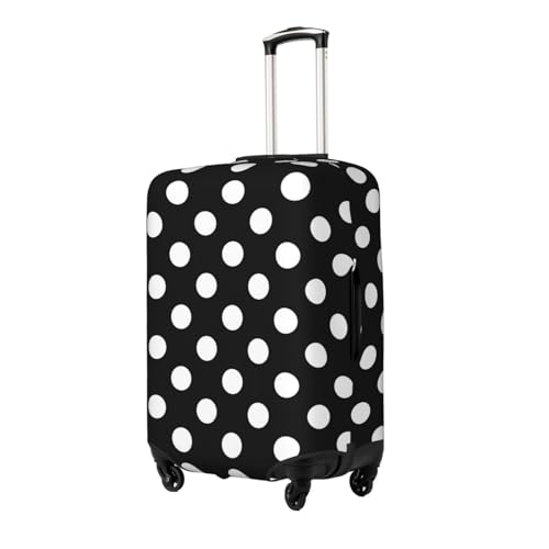 Black And White Polka Dot Print Washable Luggage Cover - Fashion Suitcase Protector Fits 18-32 Inch Luggage2