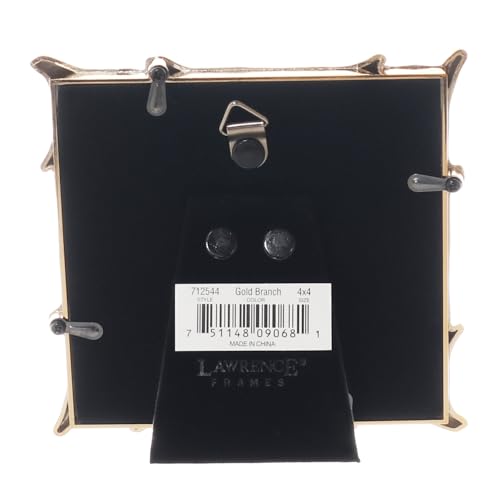 Image of Lawrence Frames Metal Frame, Branch Design, Gold, 4x4