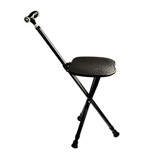 Bastones Multi-pod Plegable Asiento De Mimbre Muleta Silla Ligera Aleacin De Aluminio Muletas Mayores De Tres Patas del Taburete De La Manija del Bastn Muletas Telescpicas De Edad Avanzada