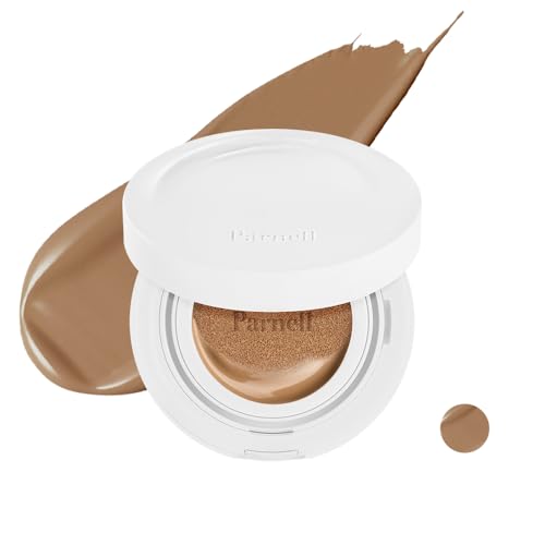 Image of Parnell Cicamanu Serum Cushion Foundation (35N Caramel) Hydrating Soothing Korean Cushion Foundation with Centella & Madecassoside, Buildable Coverage, Dewy Finish, Lightweight, Smooth Radiant Glass Skin (15g)