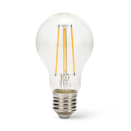 Velamp lampadina LED a filamento forma Oliva (A60) - Attacco a vite Grande (E27) - Potenza 8W Equivalenti 75W - Luminosità 1055lm - Temperatura colore 2700K (luce calda)