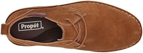 Propét Men's Finn Oxford, Plain Toe - Suede Shoes, Tan, 10 Medium US | Image 4