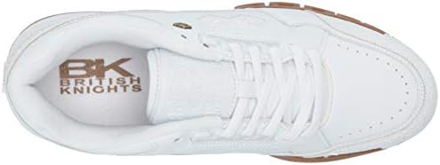 British Knights mens Metros Classic Low Top Fashion Sneaker, White/Gum, 10.5 US | Image 4