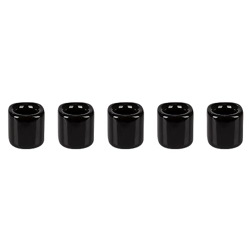 Mega Candles 5 pcs Black 1/2 Inch Diameter Ceramic Chime Ritual Spell Candle Holders Great for Casting Chimes Meditation Rituals Spells Vigil Witchcraft Wiccan Supplies