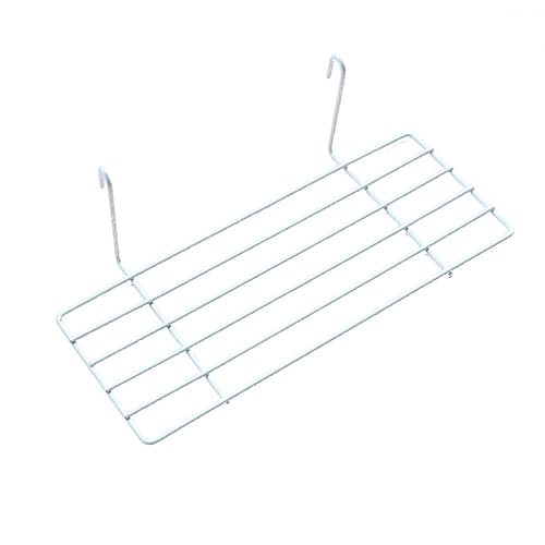 BESTonZON Straight Shelf Wire Storage Basket Rack Photo Wall Hanging Bracket Wire Storage Rack Grid Panel Display