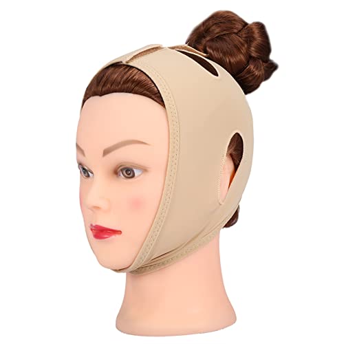 Gesicht Abnehmen Maske, V-Linie Maske V Gesicht Kinn Bandage Gürtel, Schönheits-Hals-Masken-Gesicht heben dünne Form-Gesichtslinie ab Reduzieren Doppelkinn-Verband-Klage für Frau und Mann(L)