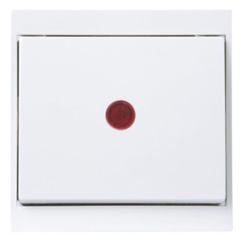 Kopp 621666085 Malta Kontrollschalter (aus- und Wechsel) mit Linse und Eingesetzter Glimmlampe, Arktis