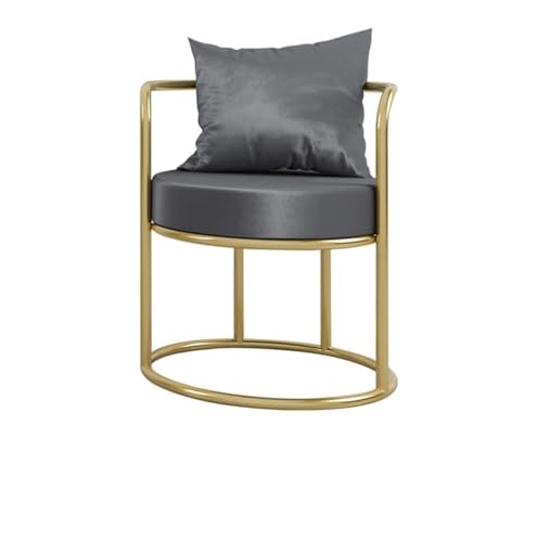 FUFU Mesas auxiliares Tabla y sillas, Moderno Ronda Lado del Extremo Mesa Decorativa y una Silla for el hogar o Franela Hotel Comedor, Cocina o Barra Mesas (Color : Chair, Size : Gray)