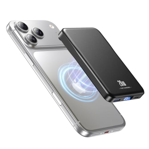 Image of Magnetic Portable Charger 10000mAh, Fast Charging MagSafe Battery Pack