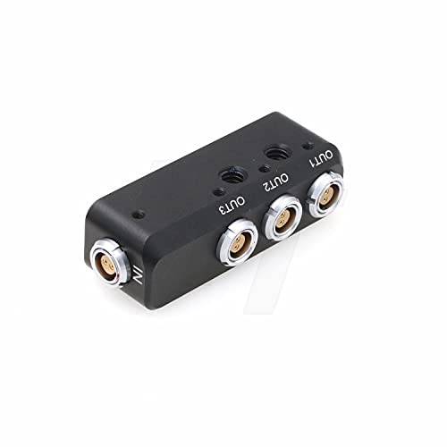 Adaptador divisor de alimentación 0B hembra de 2 pines triple conector hembra para cámaras de vídeo 2