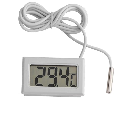 THERMOMÈTRE DIGITAL A SONDE ENCASTRABLE BLANC AQUARIUM RÉFRIGÉRATEUR VOITURE (1765)