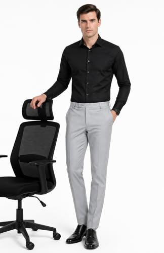 Image of Formal Pants for Men Office Wear - Premium Slim Fit Formal Trouser for Men, College Pant for Boys, Gents Bottom Formal wear for Office Meeting, Party, Gathering, Wedding