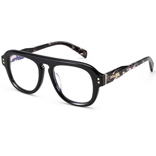 Image of Dollger Aviator Blue Light Glasses for Men Women Acetate Anti Bluelight Blocking Glasses for Computer Fashion Eyeglasses