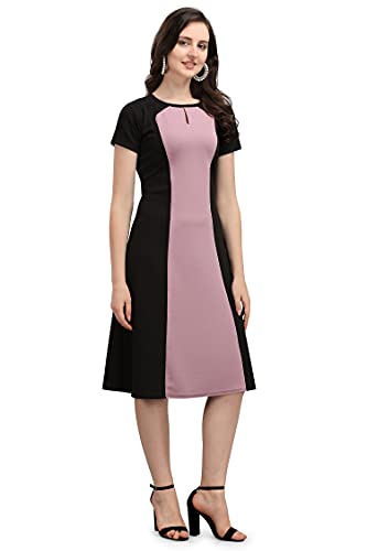 Image of PURVAJA Women's Fit & Flare Knee-Length Dress