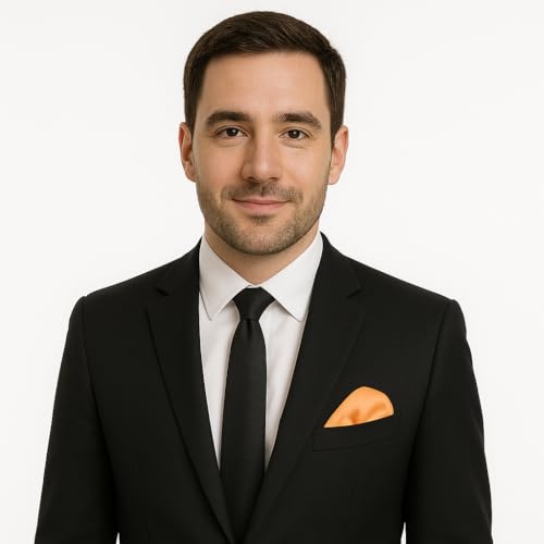 Image of LEONARDI Men's Solid Pocket Square | 30cm x 30cm | Smooth texture | Microfiber | Pack of 1 |
