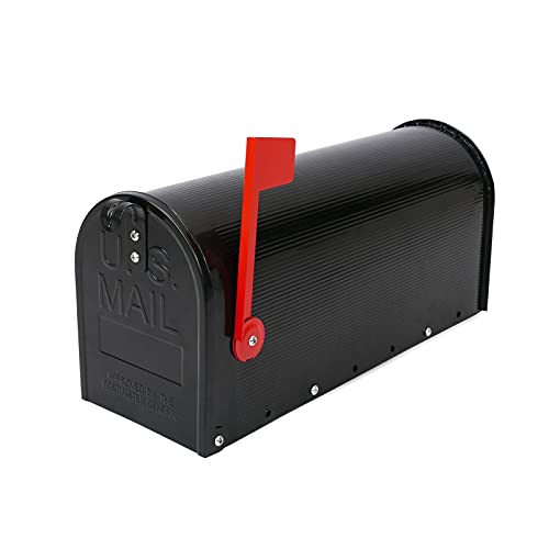 PrimeMatik - Buzón US Mail de Aluminio para Correo Postal Americano Negro