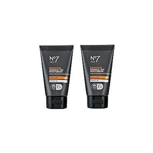 (2 PACK) No7 Men Energising Moisturiser SPF15 x 50ml & No7 Men Energising Gradual Tan