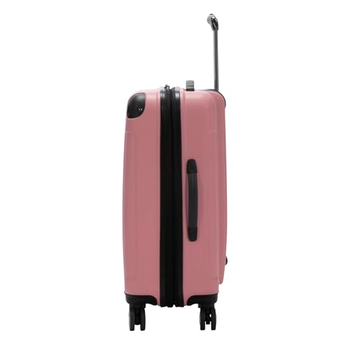 Image of Kenneth Cole REACTION Renegade Luggage Expandable 8-Wheel Spinner Lightweight Hardside Suitcase, Peony, 24-Inch Checked, Renegade collection