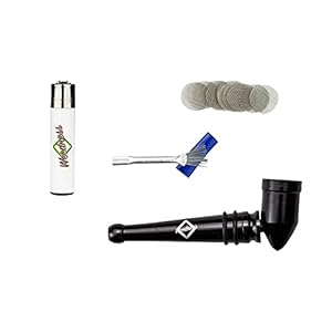 metalen pijp 8 cm zilver/zwart 4-delige set – Tabakspijp Geschroefde rookpijp smoking pipe