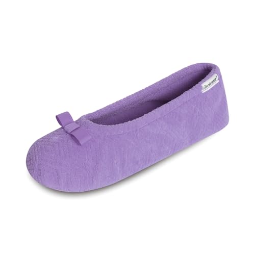 Image of isotoner Women's Diamond Microterry Ballerina Slippers