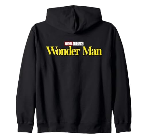 Marvel Television Wonder Man Official Disney+ Series Logo Sudadera con Capucha | Ya disponible en tu tienda friki favorita! En mundofriki.es!