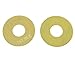 Dopro 2pcs Cream with Gold Letter LP Guitar Toggle Switch Washer Plate Rhythm Treble Ring for Les Paul