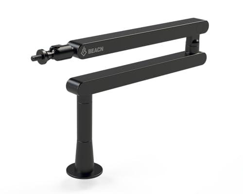 Image of BEACN Mic Stand (Dark) - Low Profile Adjustable Boom Arm, 360 Mount